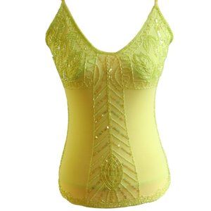 Vintage Y2K Beaded Fairycore Green Cami